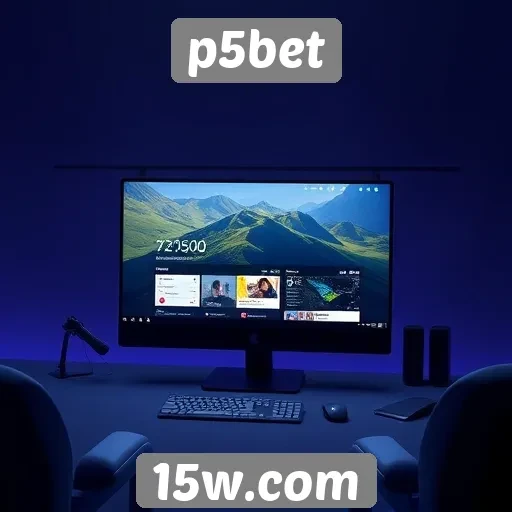 Facilidade de navegação e design do site p5bet